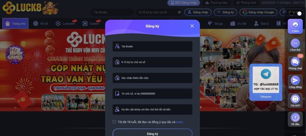 Hướng dẫn quy trình đăng ký Luck8 cơ bản dành cho người mới bắt đầu