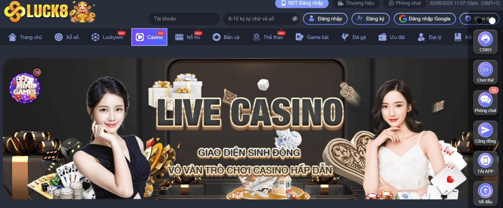 Casino trực tuyến cùng Dealer chuyên nghiệp