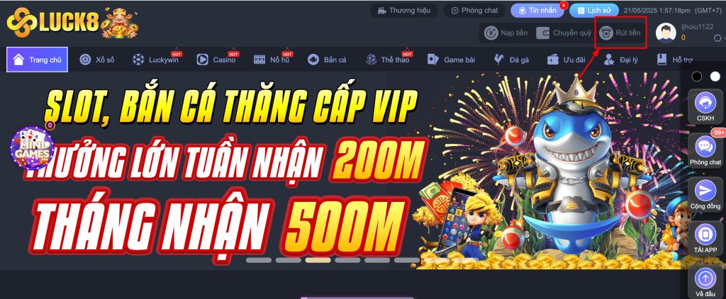 Để rút tiền Luck8 cần thỏa mãn một số điều kiện